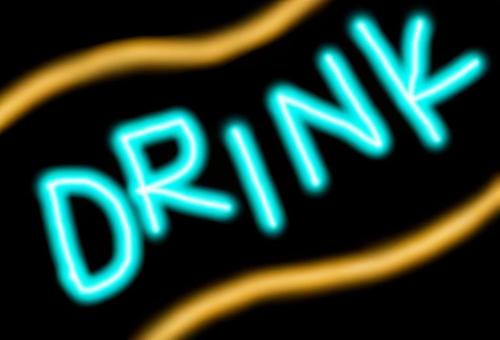 Illustration, drink, neon, a sign, 