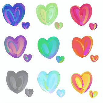 カラフルハートセット