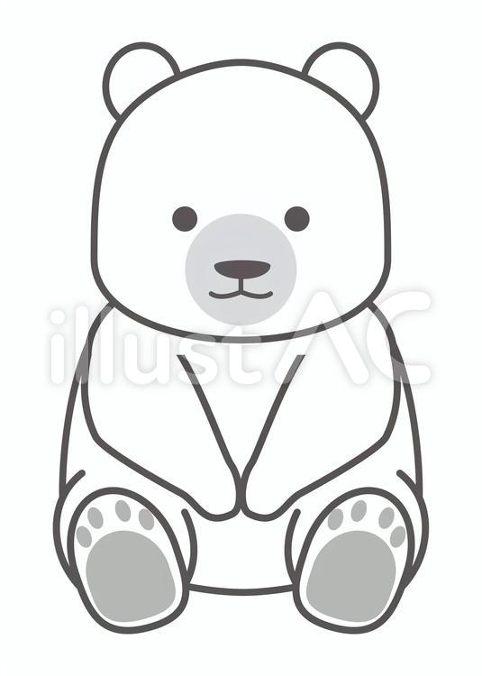しろくま しろくま,動物,ホッキョクグマのイラスト素材
