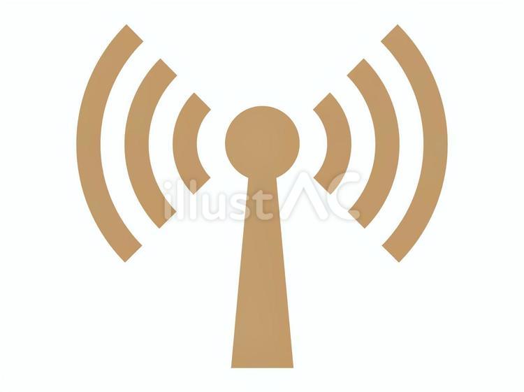 電波アイコン（通信マーク） 電波,アイコン,通信のイラスト素材