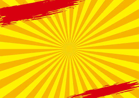 背景917 背景,集中線,光,黄色,オレンジ,赤,派手,注目,集中,放射のイラスト素材