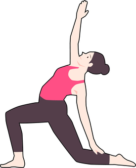 Yoga illustrations (with line drawings and expressions), yoga, a human, health, JPG, PNG and AI