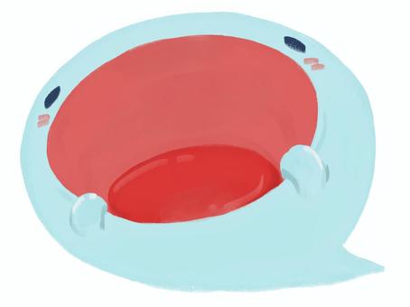 お化け2 お化け2 お化け,かわいい,ハロウィン,口,開口,大口,舌のイラスト素材