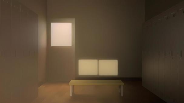 誰もいない静かな部室 学校,ロッカールーム,更衣室,脱衣所,控え室,部室,ロッカー,着替え,部屋,室内のイラスト素材