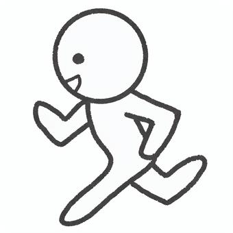 走る人物のイラスト 人物,走る,動く,急ぐ,駆ける,移動,運動,ポーズ,動作,スピードのイラスト素材