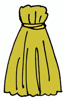 わらの束3 わら,束,植物,稲,米,収穫,栽培,まとめる,まとまり,黄色のイラスト素材