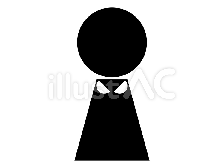 180127-09 女性,クリップアート,ブラックのイラスト素材