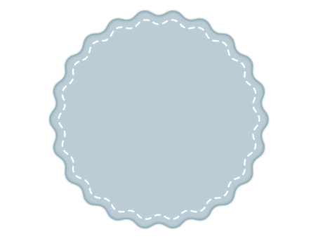 グレーブルーの波型円形フレーム グレー,青,波型,フレーム,円形,背景,シンプル,クール,上品,落ち着いたのイラスト素材