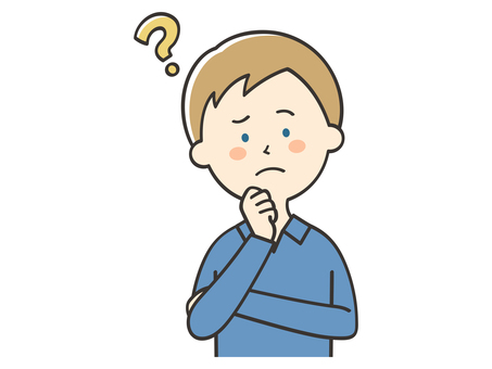 考える白人男性 考える白人男性 考える,悩む,男性,外国人,白人,困る,不安,わからない,はてな,迷うのイラスト素材