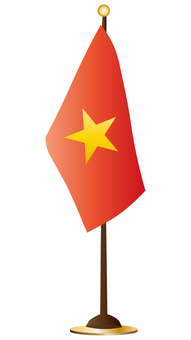 ベトナムの卓上旗 ベトナム,国旗,卓上旗,シンボル,マークのイラスト素材