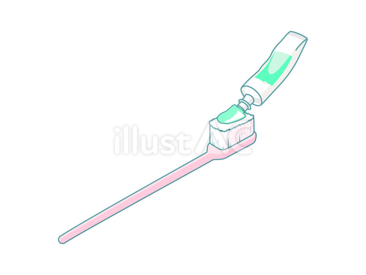 歯磨き粉と歯ブラシ 歯磨き粉,歯ブラシ,歯磨きのイラスト素材