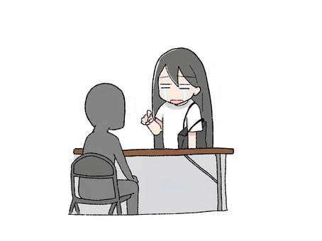 推し活女性 推し,推し活,手描き,ゆるい,女性,売り切れ,即売会,悲しいのイラスト素材