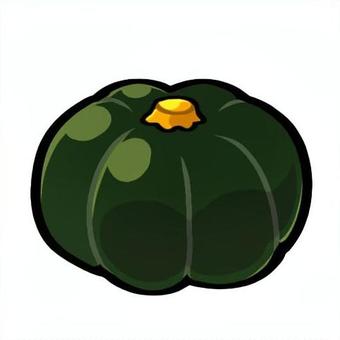 ポップでかわいいかぼちゃ（カボチャ） かぼちゃ,カボチャ,南瓜,野菜,食品,食べ物,イラスト,手描き風,ポップ,かわいいのイラスト素材