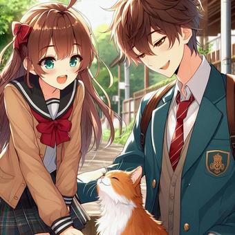 のんびり過ごすネコと