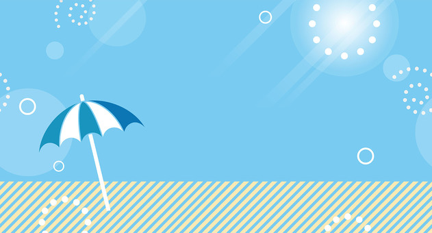 夏の砂浜とパラソルのシームレスな背景 背景,海,自然,夏,ビーチ,バックグラウンド,シースレム,連続,繋がる,テンプレートのイラスト素材