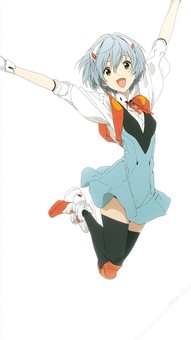 ジャンプする笑顔の女の子