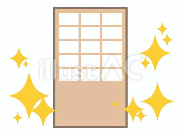 障子-張り替え済200212 障子,新品,張り替えのイラスト素材