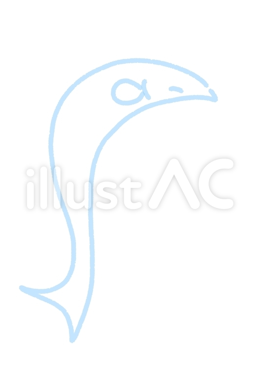 シンプルな魚のイラスト　さわやか　涼しげ アイコン,手描き,アナログのイラスト素材
