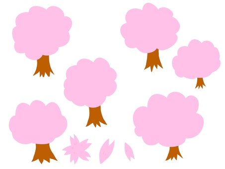 Illustration,  Illustration, wood, plant, cherry-blossom viewing,