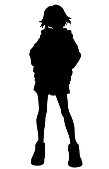 勝気な人 男,シルエット,立ち絵,trpg,人のイラスト素材