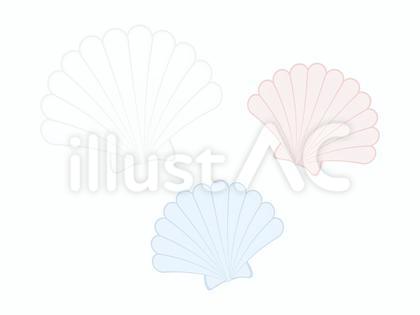 貝殻のイラストセット