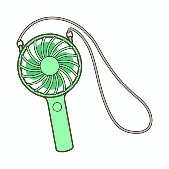 Illustration, summer, summer vacation, handy fan, 