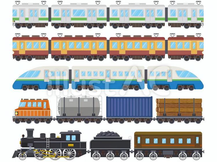 列車／電車／汽車／乗り物／側面 列車,電車,汽車のイラスト素材