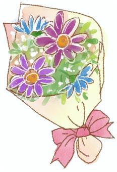 カラフルな花束 カラフルな花束 花束,花,ブーケのイラスト素材