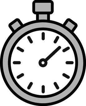 グレーのストップウォッチです。 ストップウォッチ,シンプル,時計,アナログ,計測器,クロノグラフ,タイム測定,スポーツ用,時間,管理のイラスト素材