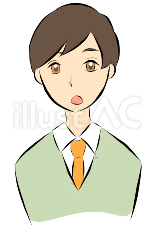男性①-3 男性,人物,若者のイラスト素材