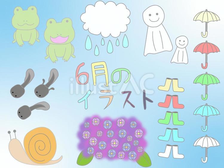 梅雨　雨　6月 梅雨,雨,6月のイラスト素材
