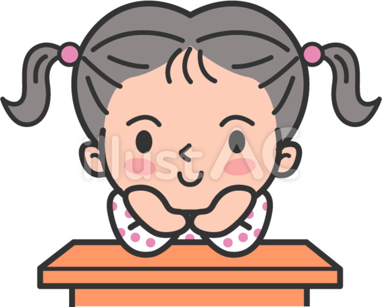 女の子笑顔・上半身3 子ども,笑顔,明るいのイラスト素材