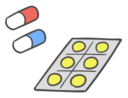 携帯用の常備薬 常備,常用,携帯,薬,登山,旅行,医薬品,健康,トラベル,メディカルのイラスト素材
