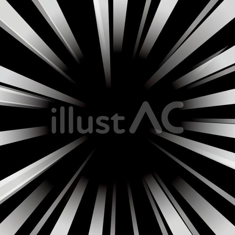 黒背景の白い集中線 4 集中線,効果線,エフェクトのイラスト素材