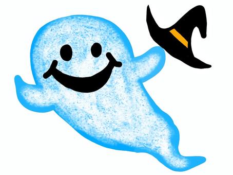 クレヨンで描いたハロウィンのお化け