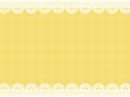 レース模様-黄色の背景