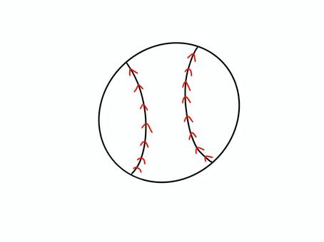 野球ボールのイラスト ボール,野球,球,球技,投げる,スポーツ,運動,部活のイラスト素材