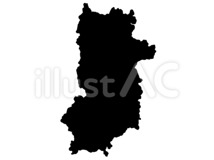 少しゆるい奈良県のシルエット