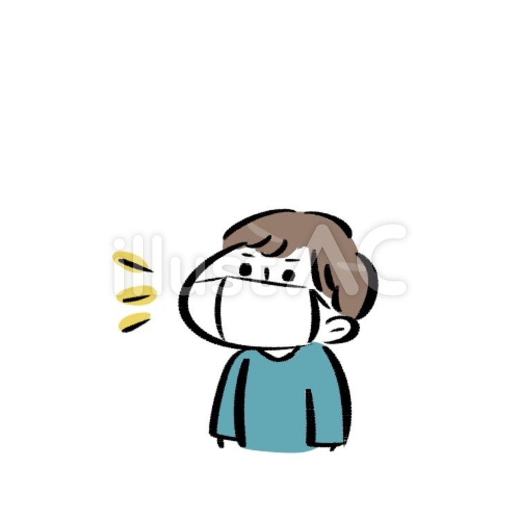 男性 男性,イラスト,マスクのイラスト素材