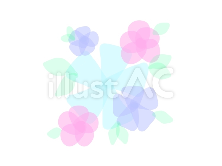 涼しげ～にお花 花,シンプル,綺麗のイラスト素材