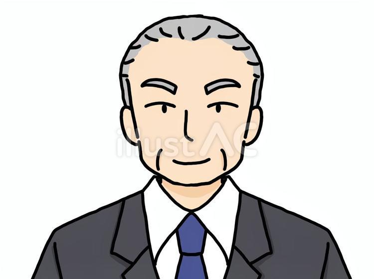 正面を向いた上司 上司,男性,人物のイラスト素材