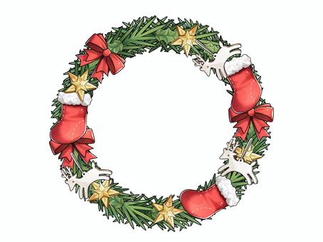 Christmas wreath, JPG and PNG Christmas wreath, christmas, lease, ribbon, JPG and PNG