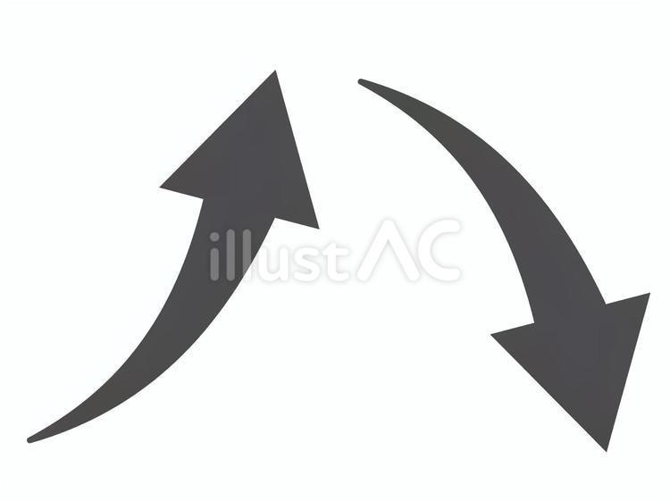 カーブ矢印 黒グレー 太さ2 カーブ矢印 黒グレー 太さ2 シンプル,やじるし,曲線のイラスト素材