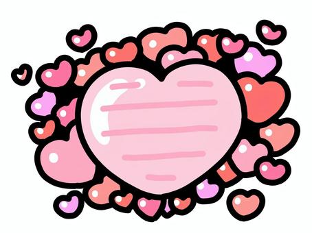 Heart-filled frame border, , JPG and PNG