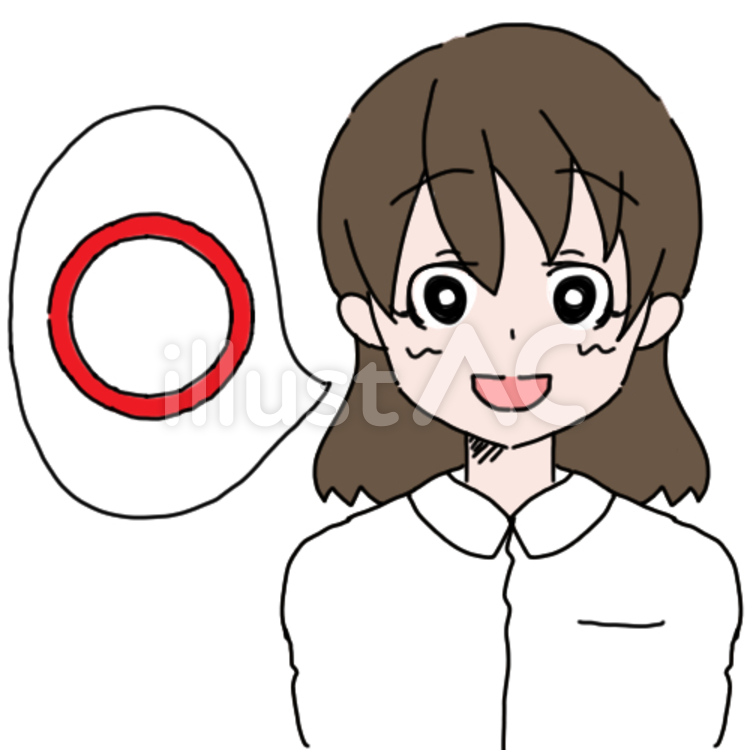 吹き出し付き白い服の女性（丸） 言語療法士,白い服,助産師のイラスト素材