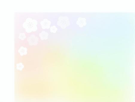 梅の花 梅,フレーム,花,植物,年賀状,あけましておめでとうございます,午年,挨拶,素材,感謝のイラスト素材
