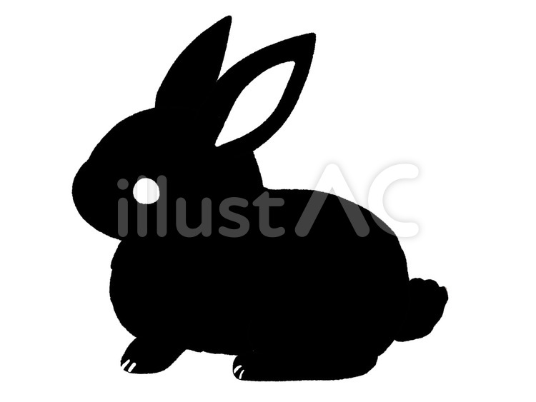 うさぎのシルエットイラスト No 無料イラストなら イラストac