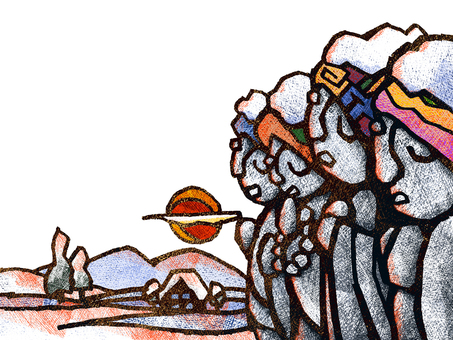 お地蔵さん02 地蔵,お地蔵さん,供養,平穏,願い,祈り,冬,雪のイラスト素材