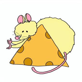 ネズミとチーズ ネズミとチーズ ネズミ,ねずみ,チーズのイラスト素材