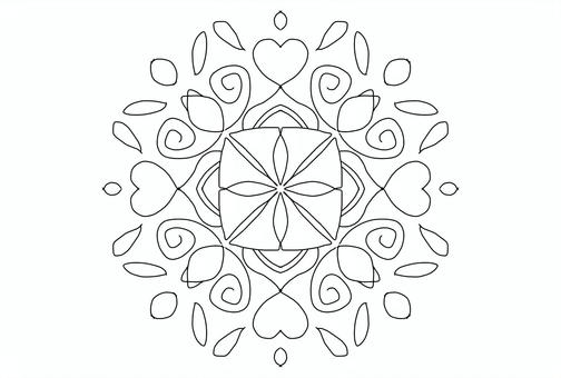 Illustration, mandala, coloring picture, colored pencil, 